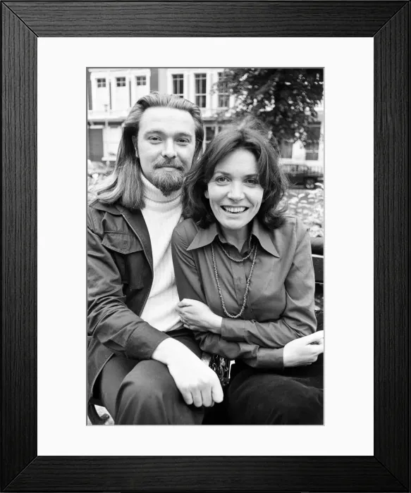 Framed Print : Joan Bakewell and her husband Jack Emery. 15th June 1977 Framed Print : Joan Bakewell and her husband Jack Emery. 15th June 1977