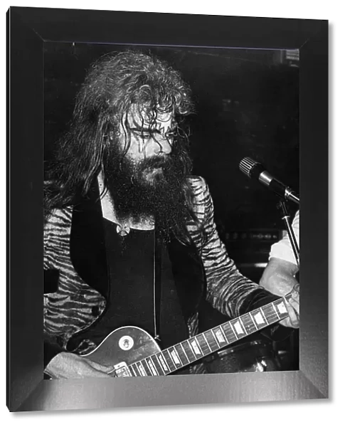 Roy Wood, of the pop group Wizard, performing at The Cavern Club, Liverpool, Merseyside