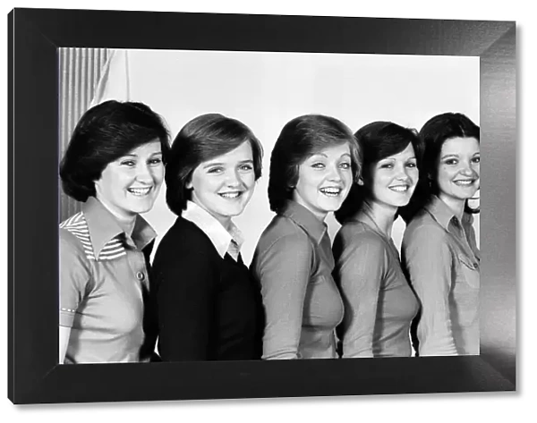 The Nolan sisters, Denise, Bernadette, Linda, Maureen and Anne. 16th May 1977