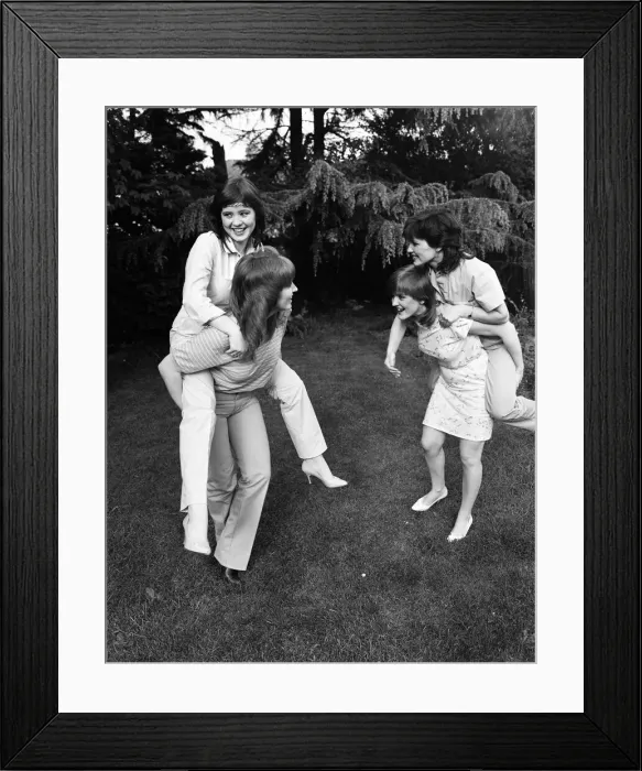 Framed Print : The Nolan sisters at home. 8th May 1981