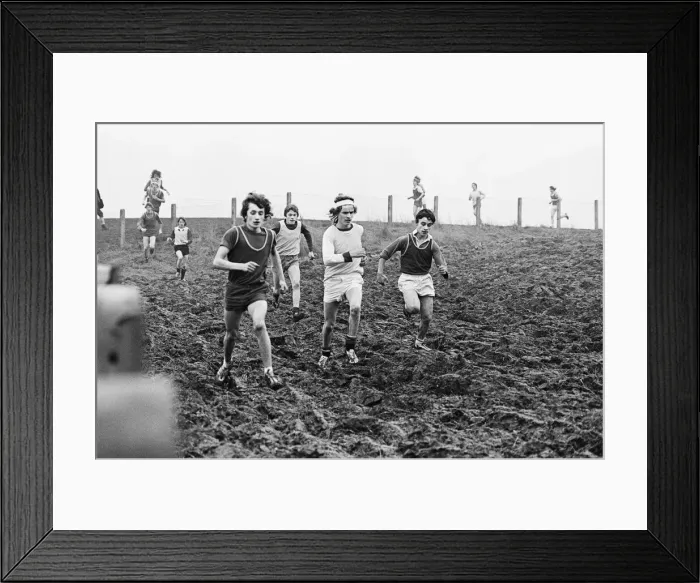 Framed Print : A School in Teeside on a cross country run. Circa 1976 Framed Print : A School in Teeside on a cross country run. Circa 1976
