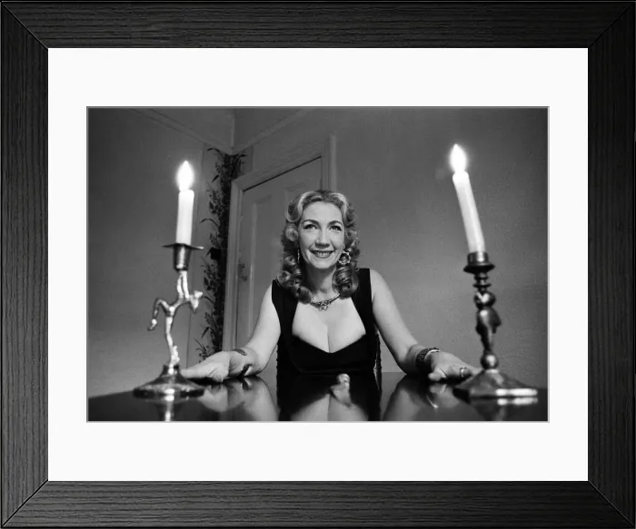 Framed Print : Witch, Mrs Patricia Crowther, High Priestess of the Moon Goddess pictured at her Framed Print : Witch, Mrs Patricia Crowther, High Priestess of the Moon Goddess pictured at her