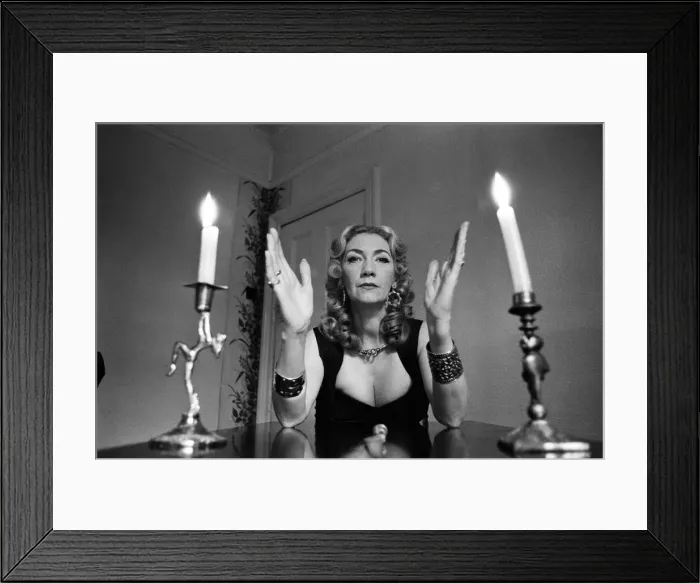 Framed Print : Witch, Mrs Patricia Crowther, High Priestess of the Moon Goddess pictured at her Framed Print : Witch, Mrs Patricia Crowther, High Priestess of the Moon Goddess pictured at her