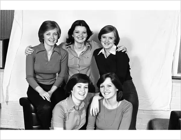 The Nolan sisters, Linda, Anne, Bernadette, Denise and Maureen. 16th May 1977