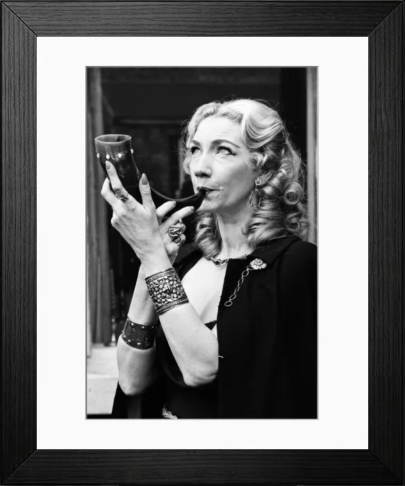Framed Print : Witch, Mrs Patricia Crowther, High Priestess of the Moon Goddess pictured at her Framed Print : Witch, Mrs Patricia Crowther, High Priestess of the Moon Goddess pictured at her
