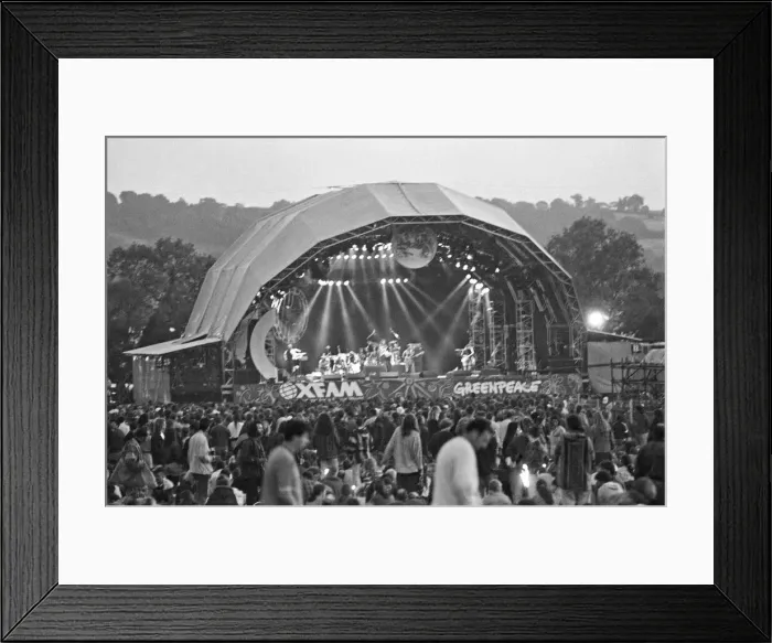 Framed Print : Glastonbury Festival 1994. General scenes. The festival took place on the 24th, 25th and 26th June 1994. No exact date for these pictures, but taken during the 3 days. https: /  / www. glastonburyfestivals. co