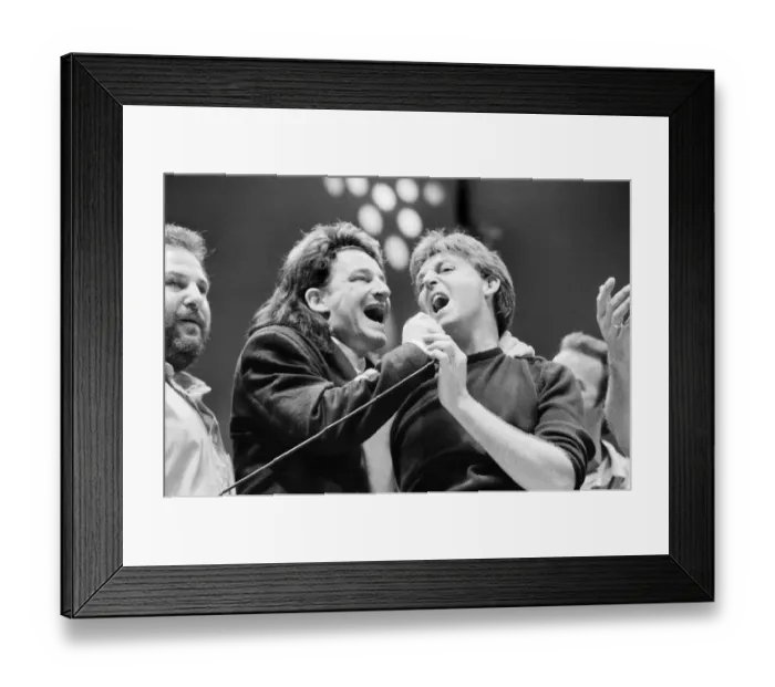 Framed Print : Live Aid benefit concert held on 13th July 1985 at Wembley Stadium in London, England