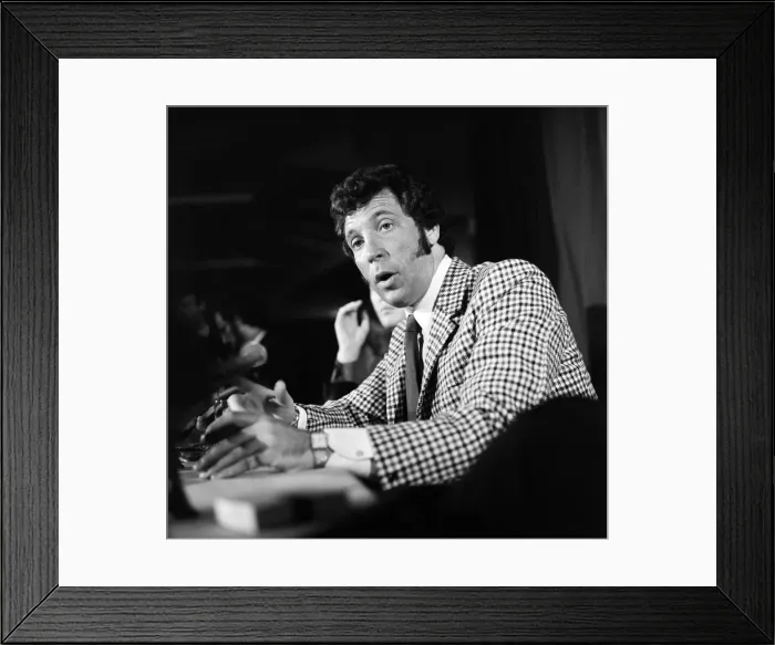 Framed Print : Singer Tom Jones at a press conference this afternoon. 18th November 1969 Framed Print : Singer Tom Jones at a press conference this afternoon. 18th November 1969
