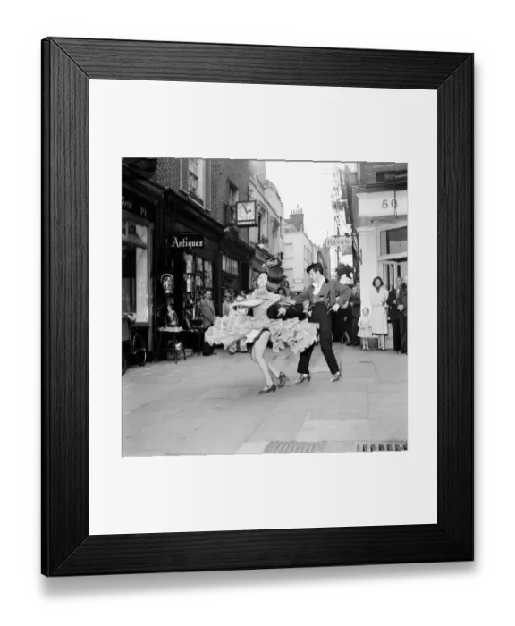 Framed Print : The first dress rehearsal for the May Fair 1957 which begins in London