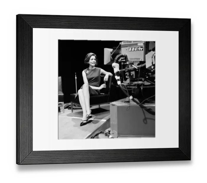 Framed Print : New girl for BBC2, Interviewer Joan Bakewell pictured at the BBC TV Centre at White City