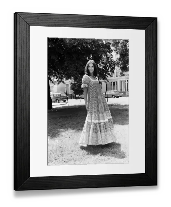 Framed Print : Joan Bakewell in London. 23rd June 1973
