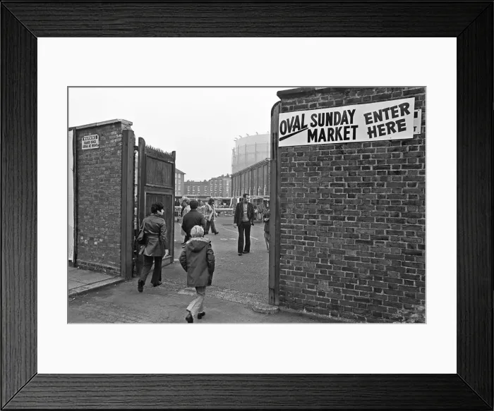 Framed Print : The Oval Sunday Market Circa May 1970 Framed Print : The Oval Sunday Market Circa May 1970