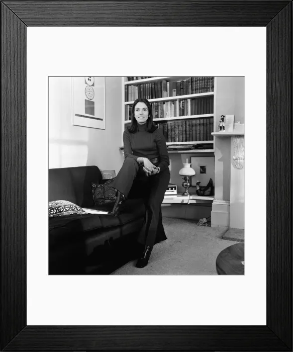 Framed Print : Joan Bakewell, of Late Night Line Up, with her book The New Priesthood Framed Print : Joan Bakewell, of Late Night Line Up, with her book The New Priesthood