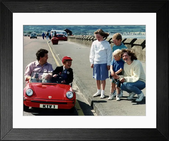 Framed Print : The Krankies childs car seaside promenade