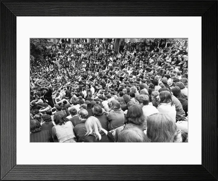 Framed Print : Cannon Hill Park New People Concert. 31st August 1969. They came quietly into the park Framed Print : Cannon Hill Park New People Concert. 31st August 1969. They came quietly into the park