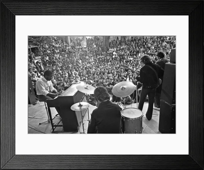 Framed Print : Cannon Hill Park New People Concert. 31st August 1969. They came quietly into the park Framed Print : Cannon Hill Park New People Concert. 31st August 1969. They came quietly into the park
