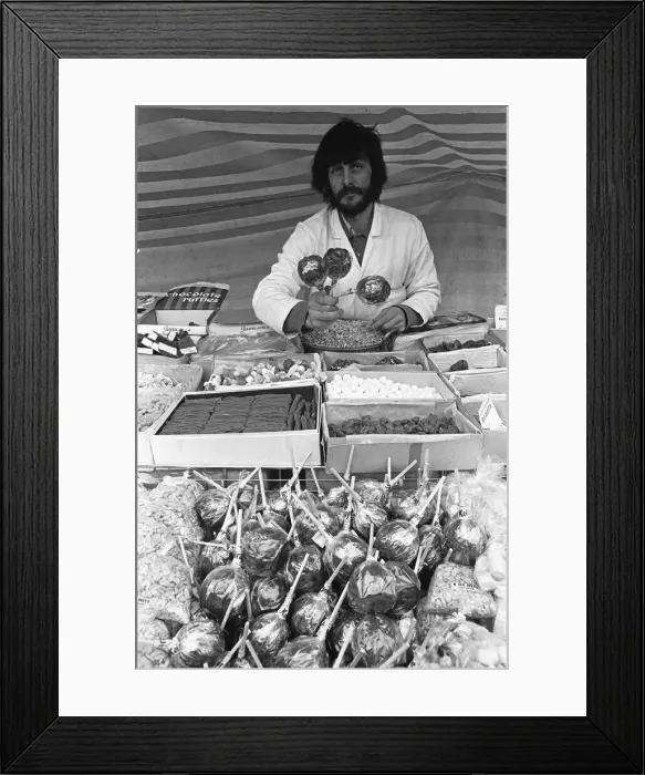 Framed Print : The Oval Sunday Market Circa May 1970 Confectionary Stall Framed Print : The Oval Sunday Market Circa May 1970 Confectionary Stall