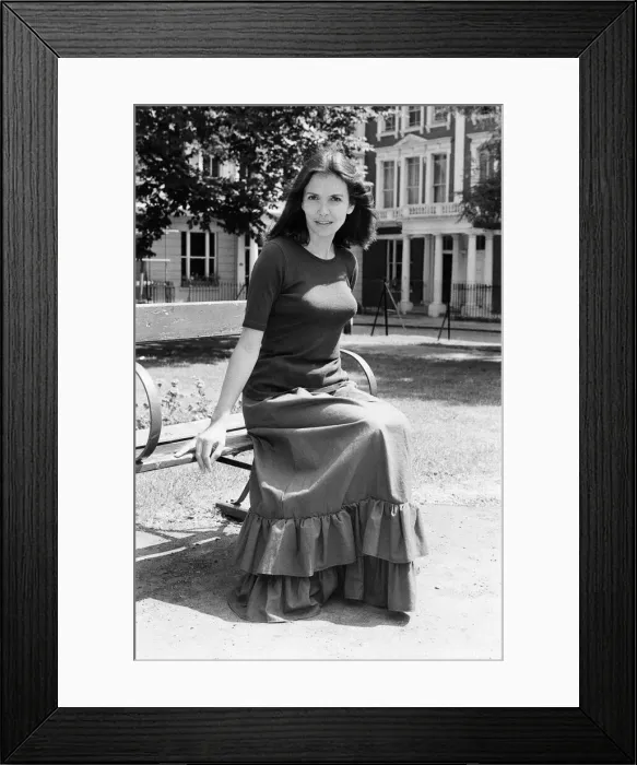 Framed Print : Joan Bakewell in London. 23rd June 1973 Framed Print : Joan Bakewell in London. 23rd June 1973