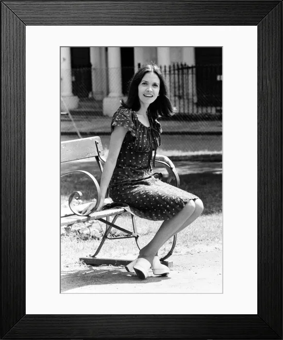 Framed Print : Joan Bakewell in London. 23rd June 1973 Framed Print : Joan Bakewell in London. 23rd June 1973
