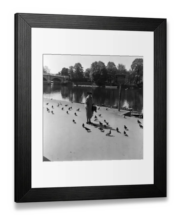 Framed Print : Scenes along the River Thames near Richmond. 18th May 1955