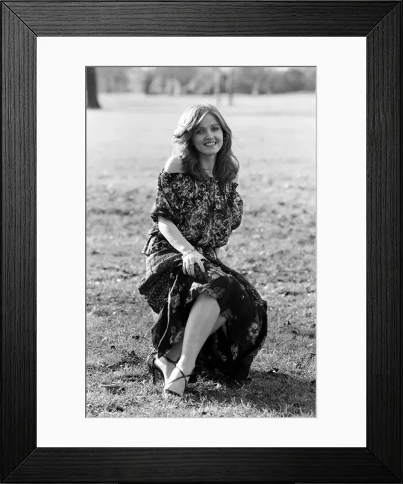Framed Print : Linda Nolan, of the Nolan Sisters, took in the sunshine in Hyde Park today Framed Print : Linda Nolan, of the Nolan Sisters, took in the sunshine in Hyde Park today