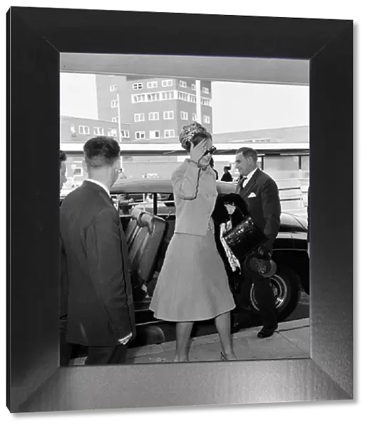 Princess Margrethe of Denmark leaving London Airport for Copenhagen. 29th April 1966