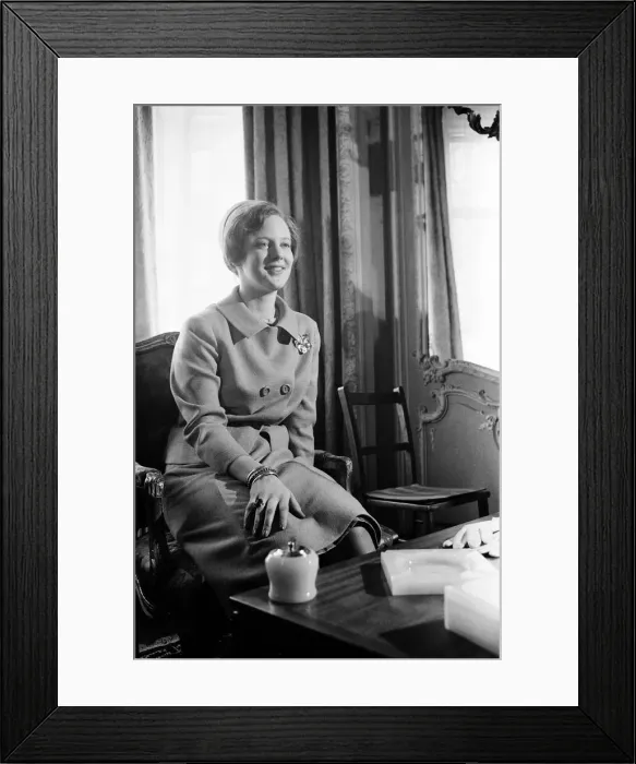Framed Print : Princess Margrethe of Denmark pictured at her Press Conference in London Framed Print : Princess Margrethe of Denmark pictured at her Press Conference in London