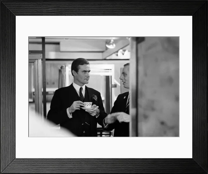 Framed Print : Princess Margrethe of Denmark (not pictured) and her husband Prince Henrik (left
