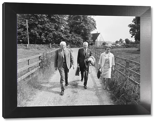 Milton Keynes, June 1967. Picture shows local council officials walking around