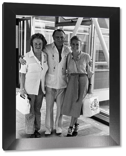 John Mills and his wife Mary at Heathrow to see their daughter Juliet off to New York