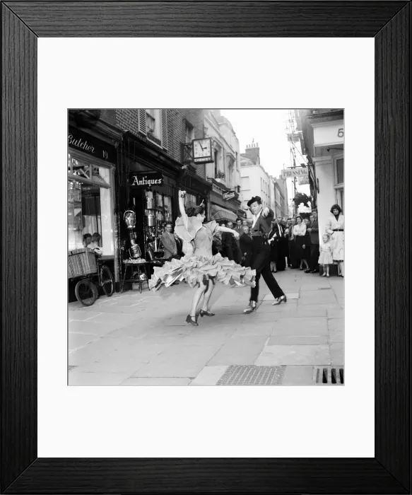 Framed Print : The first dress rehearsal for the May Fair 1957 which begins in London
