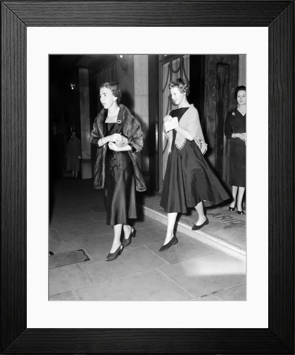 Framed Print : Princess Margrethe leaving Clardiges with her mother Queen Ingrid of Denmark