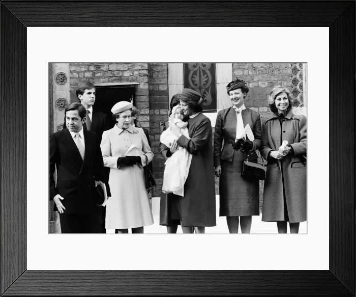Framed Print : Her Majesty Queen Elizabeth II attends a Christening in a private capacity as Godparent Framed Print : Her Majesty Queen Elizabeth II attends a Christening in a private capacity as Godparent