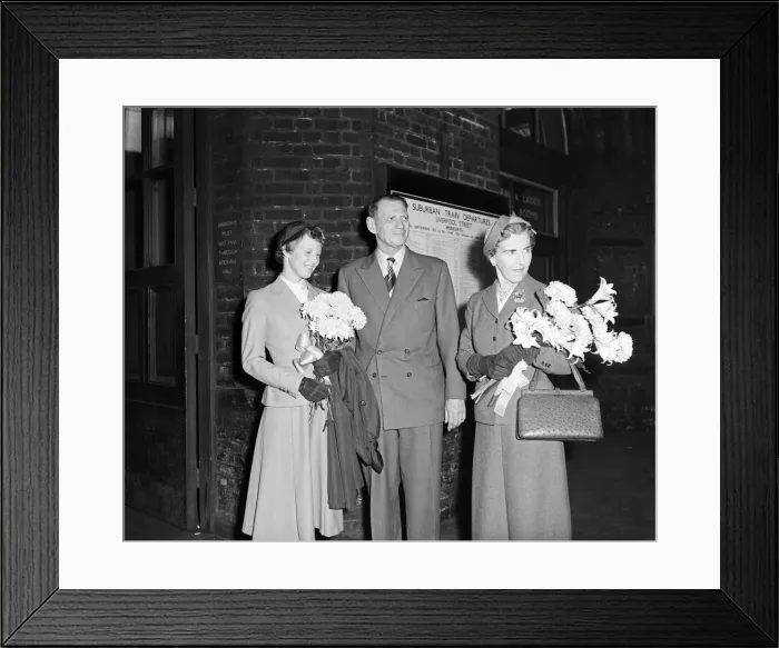 Framed Print : Fifteen year old Princess Margrethe of Denmark, pictured with her father, King Frederik Framed Print : Fifteen year old Princess Margrethe of Denmark, pictured with her father, King Frederik