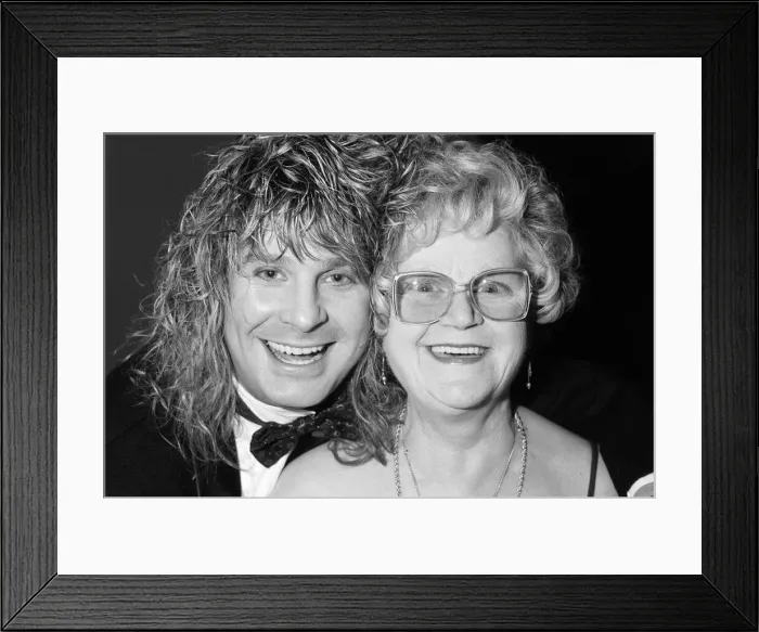 Framed Print : Ozzy Osbourne with his mother, Lilian. 23rd February 1986 Framed Print : Ozzy Osbourne with his mother, Lilian. 23rd February 1986