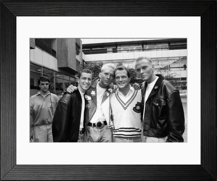 Framed Print : Bros at BBCs Pebble Mill Studios, Edgbaston, to launch Radio Ones new frequency Framed Print : Bros at BBCs Pebble Mill Studios, Edgbaston, to launch Radio Ones new frequency