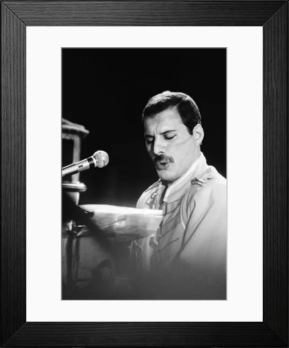 Framed Print : Queen (rock group) perform at St James Park, Stadium, Newcastle, England Framed Print : Queen (rock group) perform at St James Park, Stadium, Newcastle, England