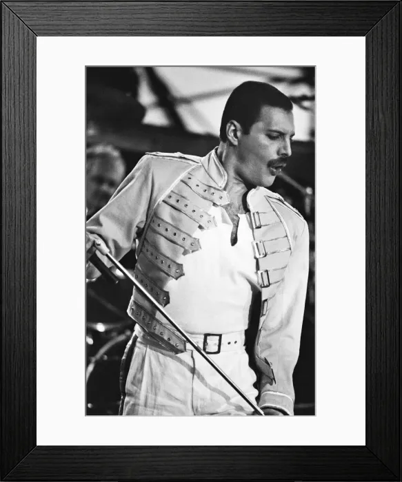 Framed Print : Queen (rock group) perform at St James Park, Stadium, Newcastle, England Framed Print : Queen (rock group) perform at St James Park, Stadium, Newcastle, England