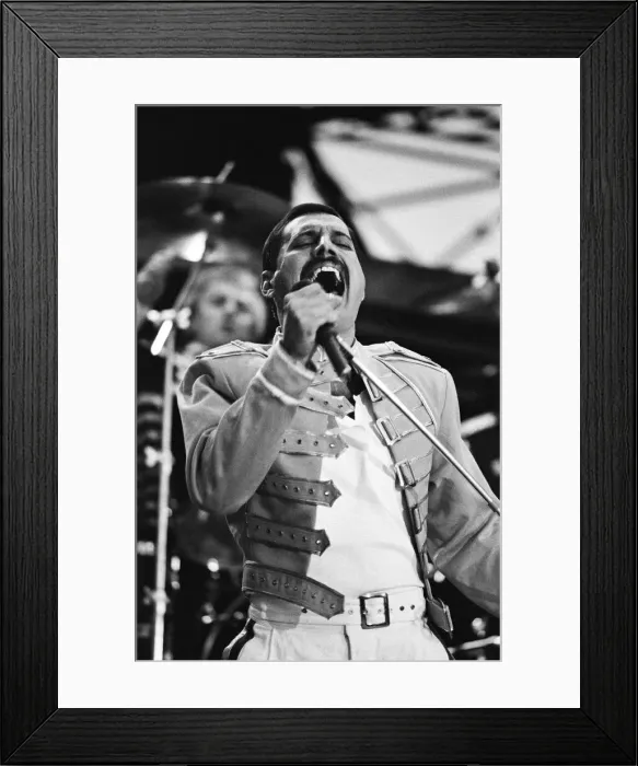 Framed Print : Queen (rock group) perform at St James Park, Stadium, Newcastle, England Framed Print : Queen (rock group) perform at St James Park, Stadium, Newcastle, England