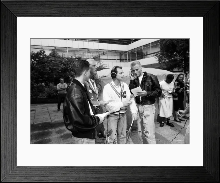 Framed Print : Bros at BBCs Pebble Mill Studios, Edgbaston, to launch Radio Ones new frequency Framed Print : Bros at BBCs Pebble Mill Studios, Edgbaston, to launch Radio Ones new frequency