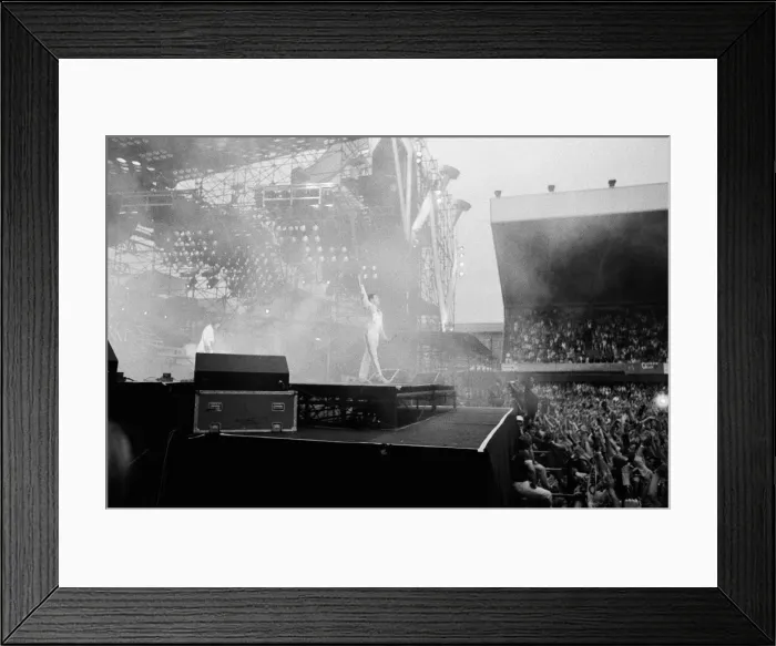 Framed Print : Queen (rock group) perform at St James Park, Stadium, Newcastle, England Framed Print : Queen (rock group) perform at St James Park, Stadium, Newcastle, England