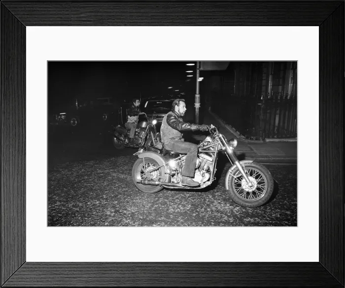 Framed Print : Two of the original San Francisco Hells Angels in London Framed Print : Two of the original San Francisco Hells Angels in London