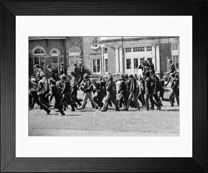 Framed Print : Motor cycle rowdies in Folkestone. 26th May 1969 Framed Print : Motor cycle rowdies in Folkestone. 26th May 1969