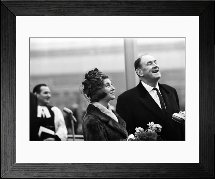 Framed Print : Princess Alexandra launches the ship Waikato at Harland and Wolff shipyard, Belfast Framed Print : Princess Alexandra launches the ship Waikato at Harland and Wolff shipyard, Belfast