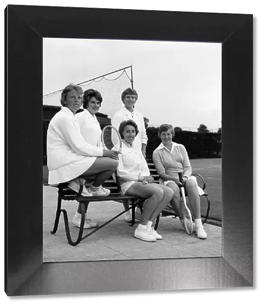 The Wightman Cup Tennis girls, including Ann Haydon (left