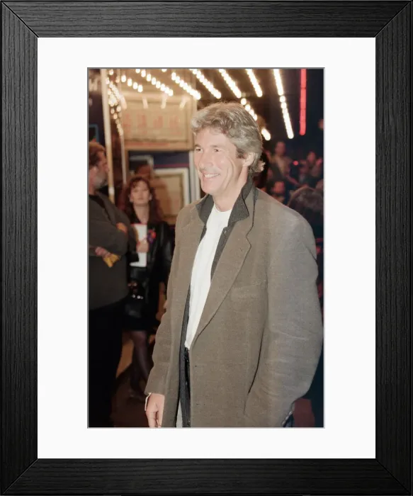 Framed Print : Richard Gere attends the London Film Premiere of The Walt Disney film, Pocahontas