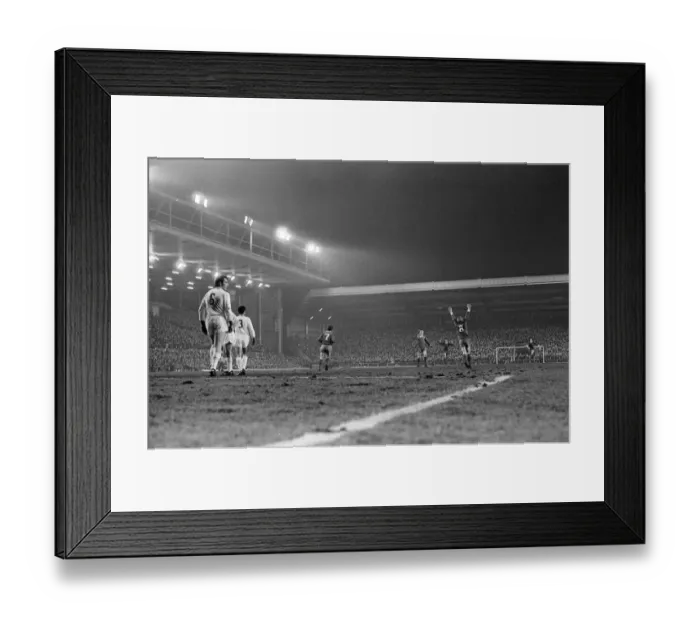 Framed Print : Liverpool 3-0 Bayern Munich, Inter-Cities Fairs Cup Quarter-final 1st Leg match