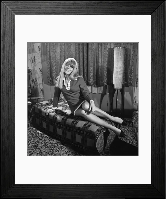 Framed Print : 19-year-old actress Wendy Richard at her home in London. 18th December 1966