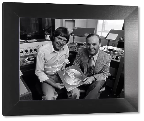 Radio Merseyside DJ Billy Butler with Mr Norman Petty. 10th September 1976