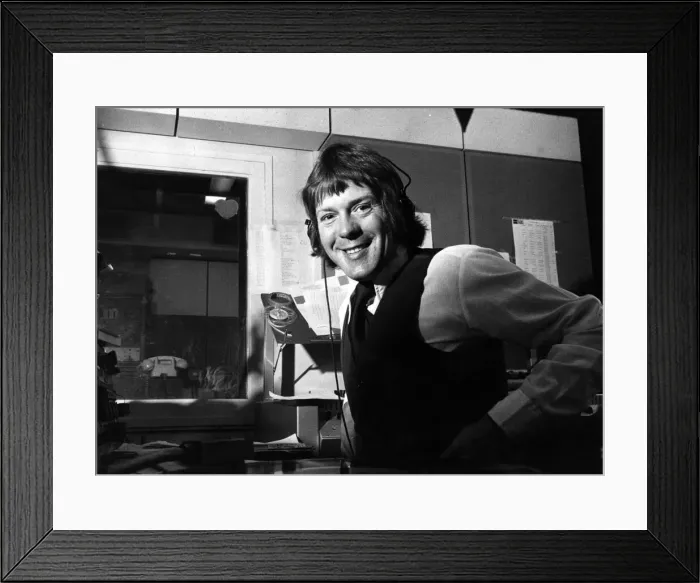 Framed Print : Radio Merseyside DJ Billy Butler. 31st March 1977 Framed Print : Radio Merseyside DJ Billy Butler. 31st March 1977